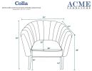 Colla Accent Chair in Blush Pink Velvet & Gold - 59814