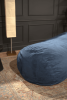 Jasper Traditional 8 Foot Cylindrical Suede Bean Bag, Blue - as Pic