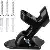 2.6cm Diameter Wall-mounted Flagpole Bracket Double Hole Aluminum Alloy Wall Flag Holder Flagpole Mounting Base with Accessories - White