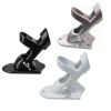 2.6cm Diameter Wall-mounted Flagpole Bracket Double Hole Aluminum Alloy Wall Flag Holder Flagpole Mounting Base with Accessories - White