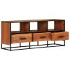 TV Stand 43.3"x11.8"x17.7" Solid Wood Acacia - Blue