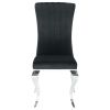 Black Upholstered Side Chairs (Set of 4) - as Pic