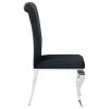 Black Upholstered Side Chairs (Set of 4) - as Pic