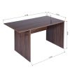 47.4" L Computer Desk with movable bookcase - BROWN
