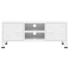 Industrial TV Stand White 41.3"x13.8"x16.5" Metal - White