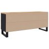TV Stand 41.3"x13"x18.1" Solid Wood Acacia - Black