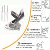 2.6cm Diameter Wall-mounted Flagpole Bracket Double Hole Aluminum Alloy Wall Flag Holder Flagpole Mounting Base with Accessories - Silver